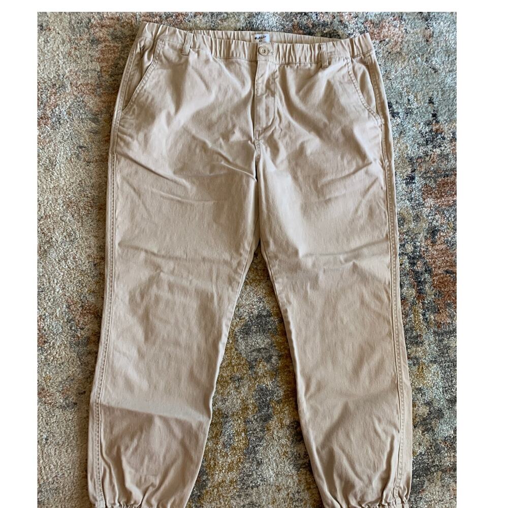 eubi Khaki Joggers Drawstring Waist Ankle Length  Men's Size XL 38X27